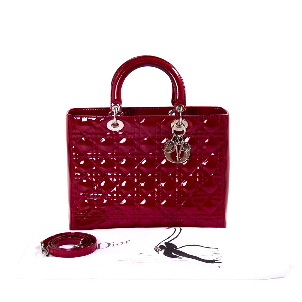 Christian Dior Large Patent Lady Dior Bags Dior - Shop authentic new pre-owned designer brands online at Re-Vogue