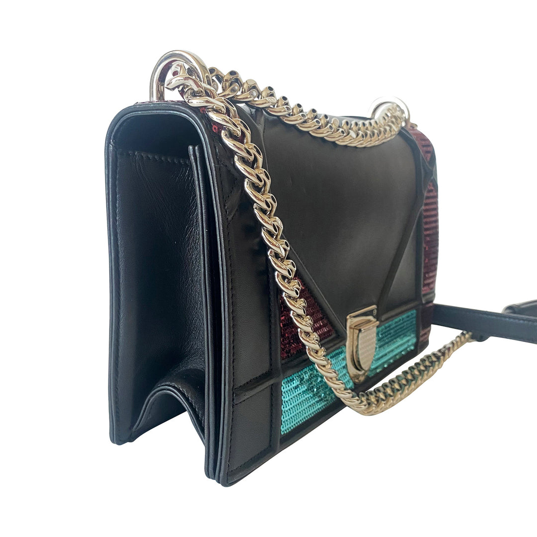 Christian Dior Sequin Diorama Medium Shoulder Bag - revogue