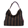 Fendi Leather-Trimmed Pequin Hobo Bag Bags Fendi - Shop authentic new pre-owned designer brands online at Re-Vogue