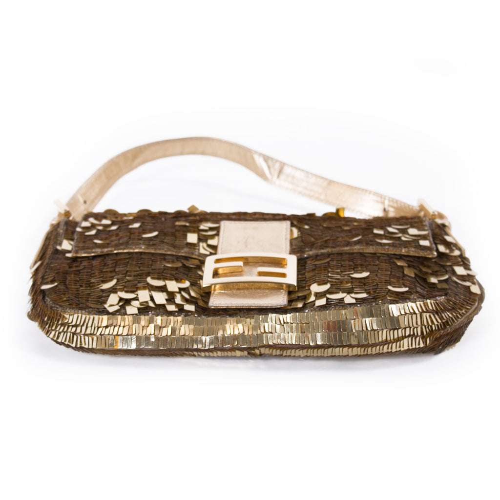 Fendi Gold Sequin Baguette Bags Fendi - Shop authentic new pre-owned designer brands online at Re-Vogue