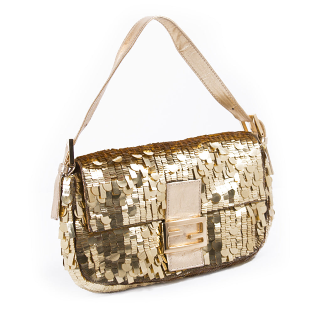 Fendi Gold Sequin Baguette Bags Fendi - Shop authentic new pre-owned designer brands online at Re-Vogue