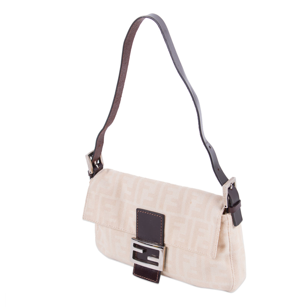 Fendi Natural Canvas Small Baguette Bags Fendi - Shop authentic new pre-owned designer brands online at Re-Vogue