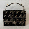 Fendi Kan I Zucca Velvet Medium Shoulder Bag