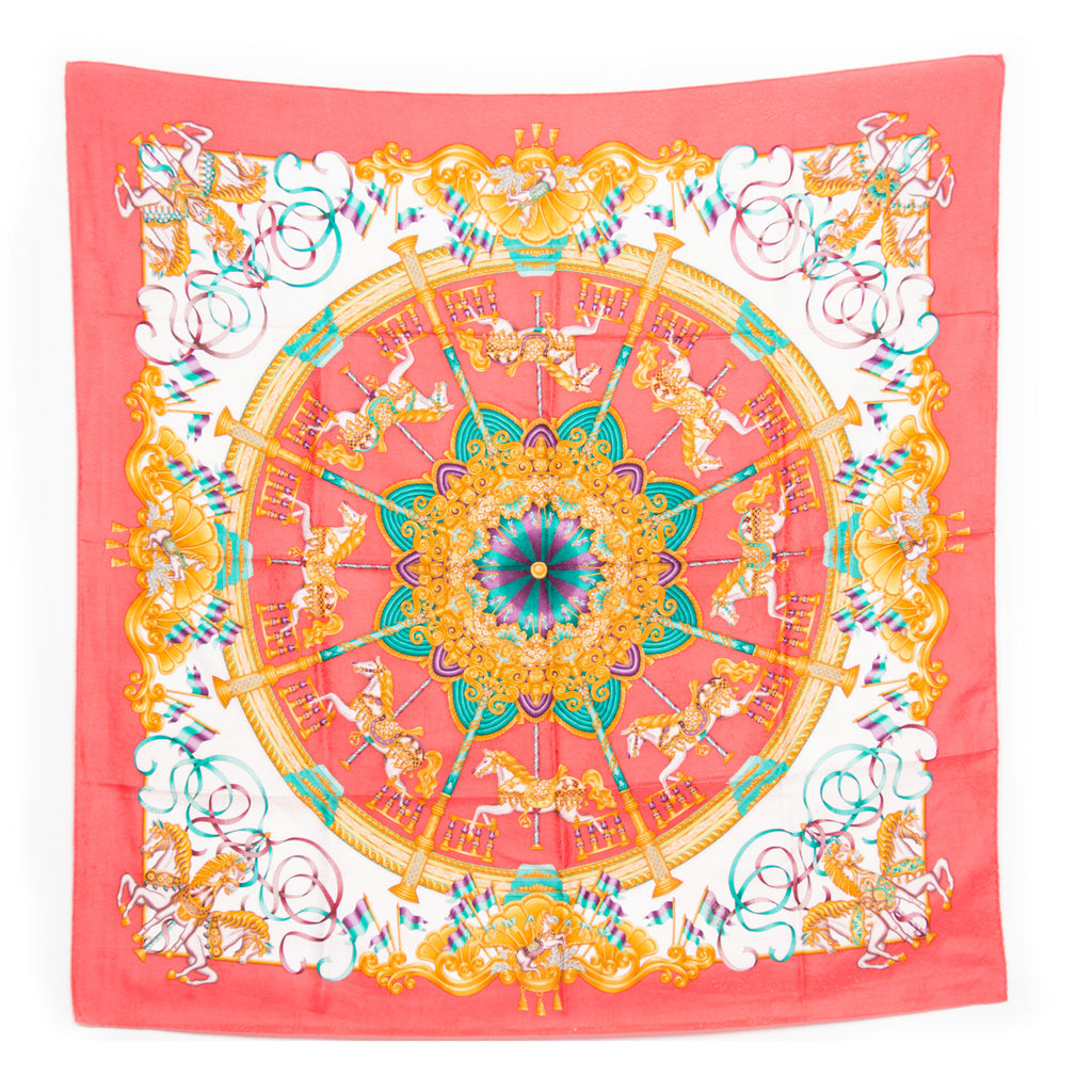 Hermes Printed Silk Scarf - revogue