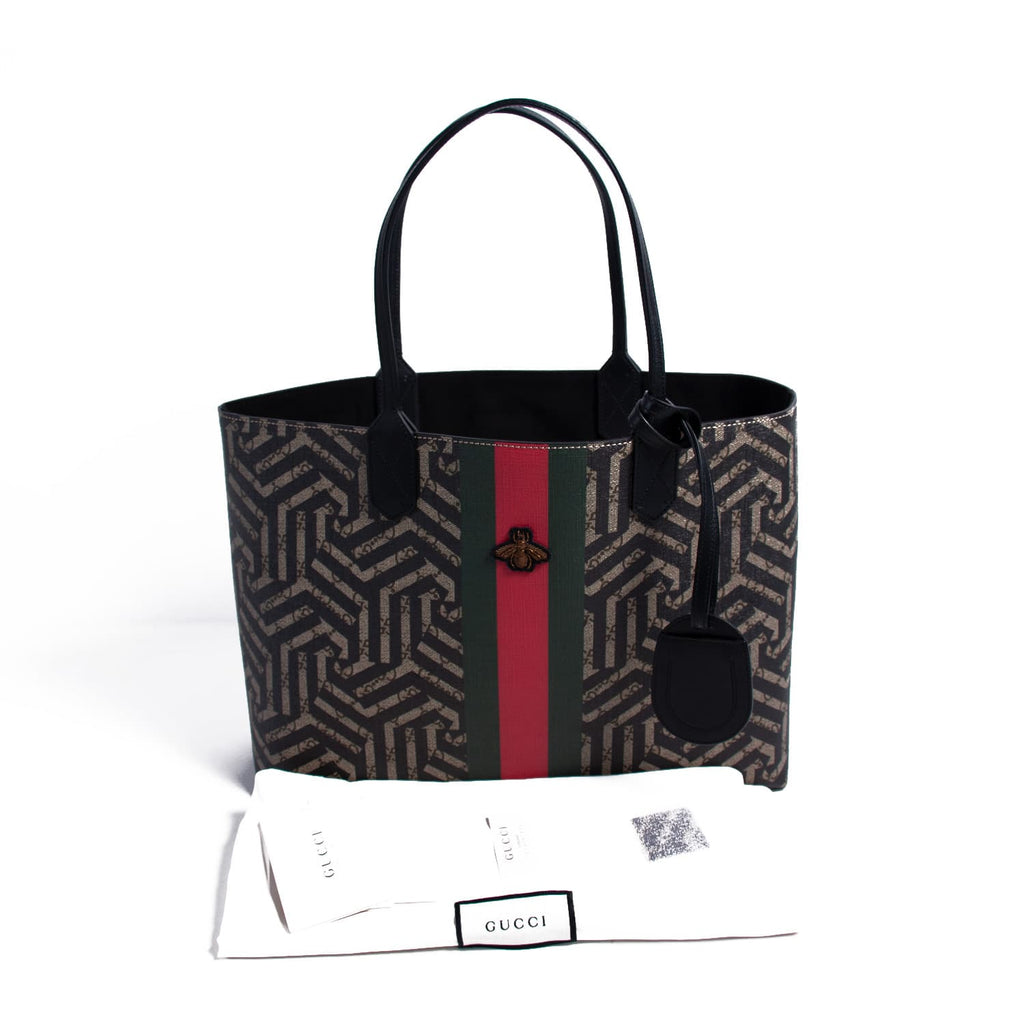 Gucci Caleido Web Bee Tote Bag Bags Gucci - Shop authentic new pre-owned designer brands online at Re-Vogue