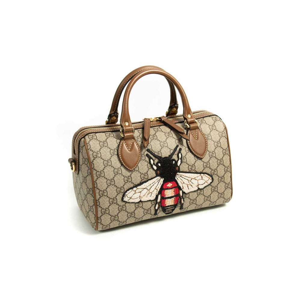 Gucci GG Supreme Embroidered Small Boston Bag Bags Gucci - Shop authentic new pre-owned designer brands online at Re-Vogue