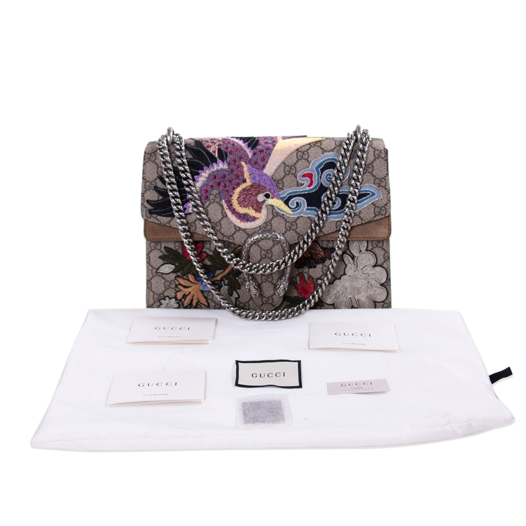 Gucci Dionysus Embroidered GG Supreme Shoulder Bag Bags Gucci - Shop authentic new pre-owned designer brands online at Re-Vogue