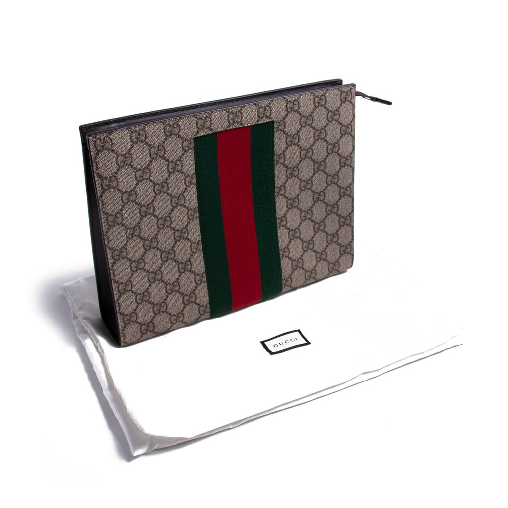 Gucci GG Supreme Web pouch Bags Gucci - Shop authentic new pre-owned designer brands online at Re-Vogue