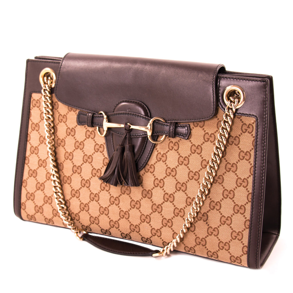 Gucci GG Canvas Emily Large Shoulder Bag Bags Gucci - Shop authentic new pre-owned designer brands online at Re-Vogue