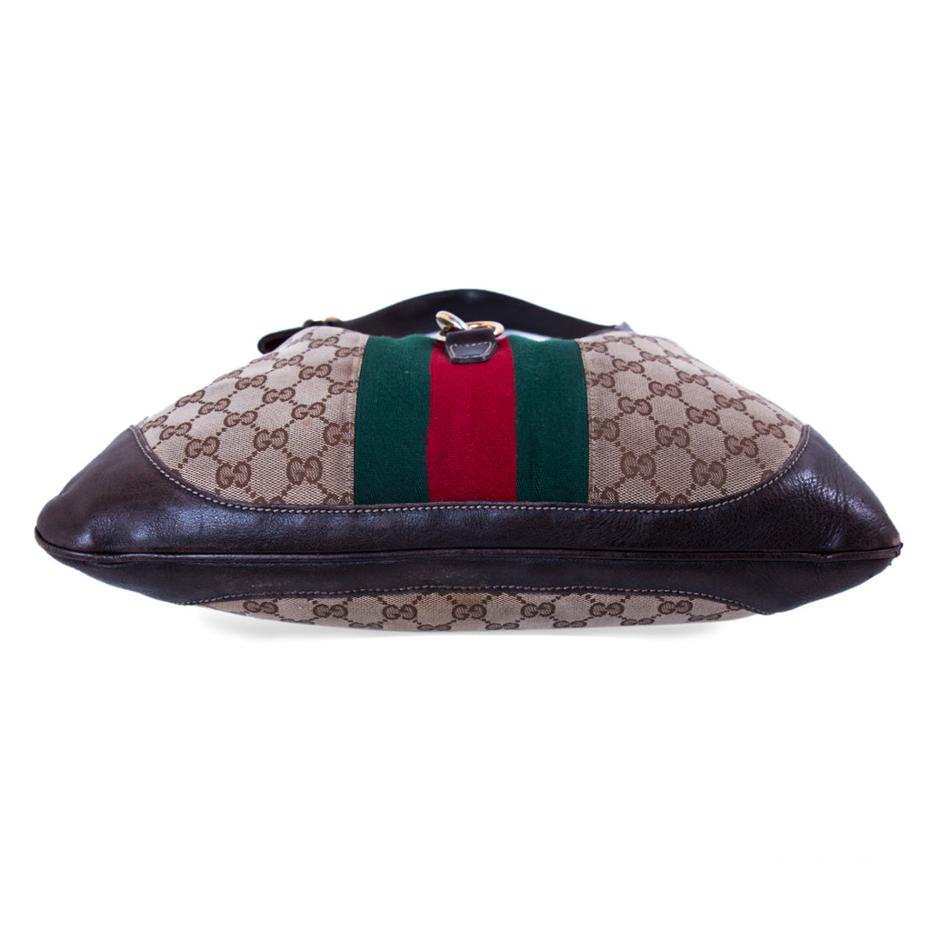 Gucci Jackie Web Stripe Shoulder Bag Bags Gucci - Shop authentic new pre-owned designer brands online at Re-Vogue