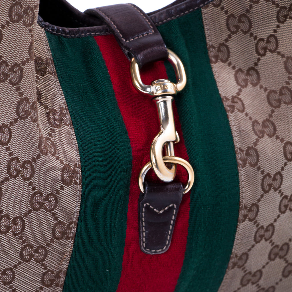 Gucci Jackie Web Stripe Shoulder Bag Bags Gucci - Shop authentic new pre-owned designer brands online at Re-Vogue