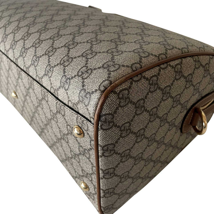 Gucci GG Supreme Embroidered Boston Bag - revogue