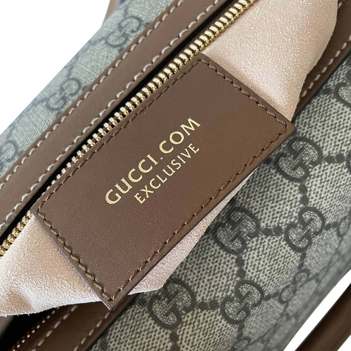 Gucci GG Supreme Embroidered Boston Bag - revogue