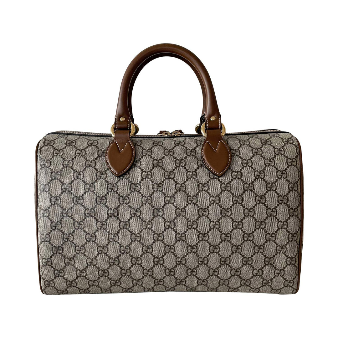 Gucci GG Supreme Embroidered Boston Bag - revogue