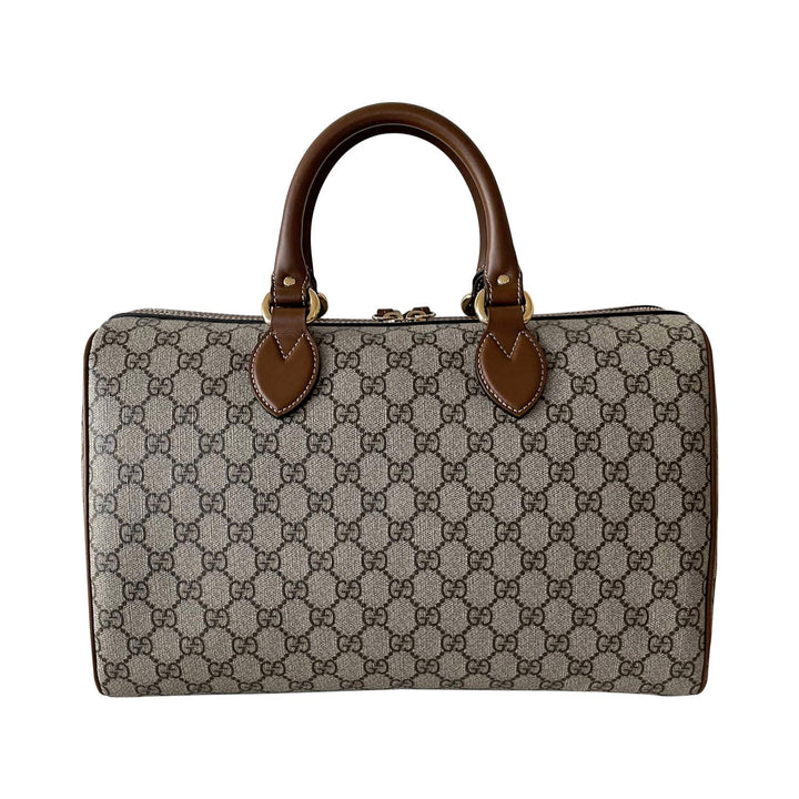 Gucci GG Supreme Embroidered Boston Bag - revogue