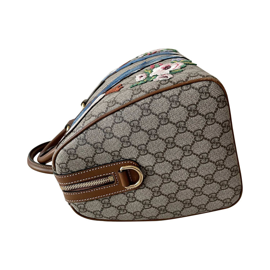 Gucci GG Supreme Embroidered Boston Bag - revogue