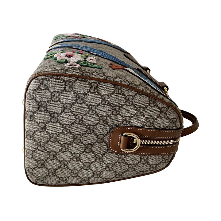 Gucci GG Supreme Embroidered Boston Bag - revogue