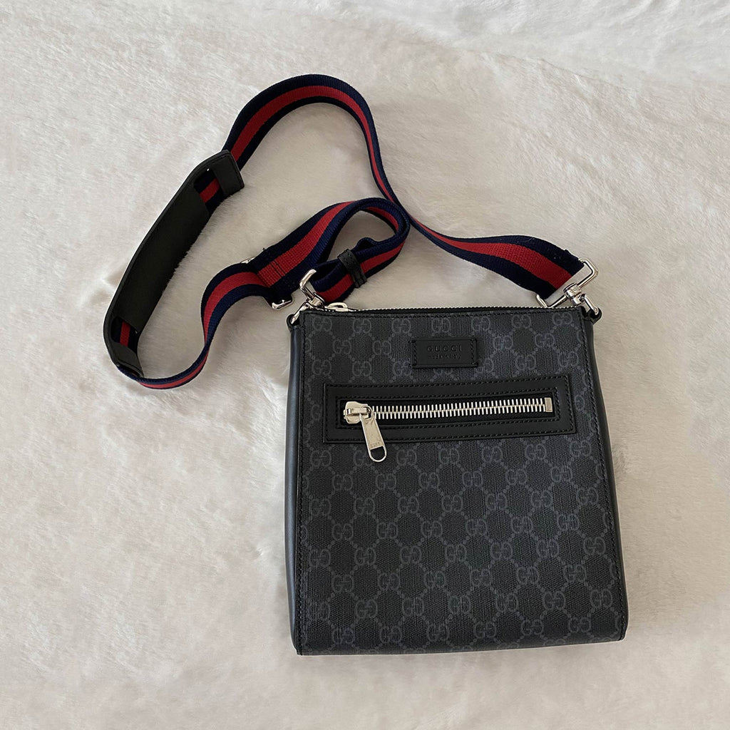 Gucci GG Leather Messenger Bag