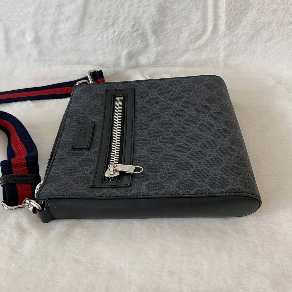 Gucci GG Leather Messenger Bag