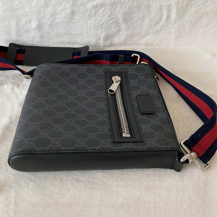 Gucci GG Leather Messenger Bag - revogue
