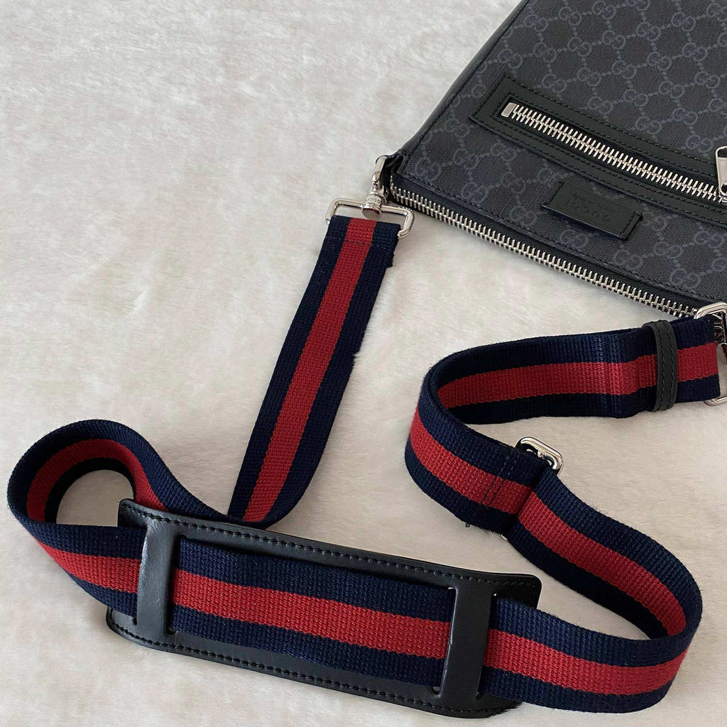 Gucci GG Leather Messenger Bag