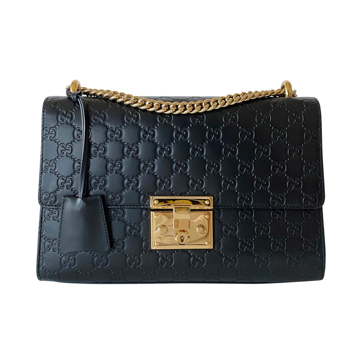 Gucci Guccissima Medium Padlock Shoulder Bag