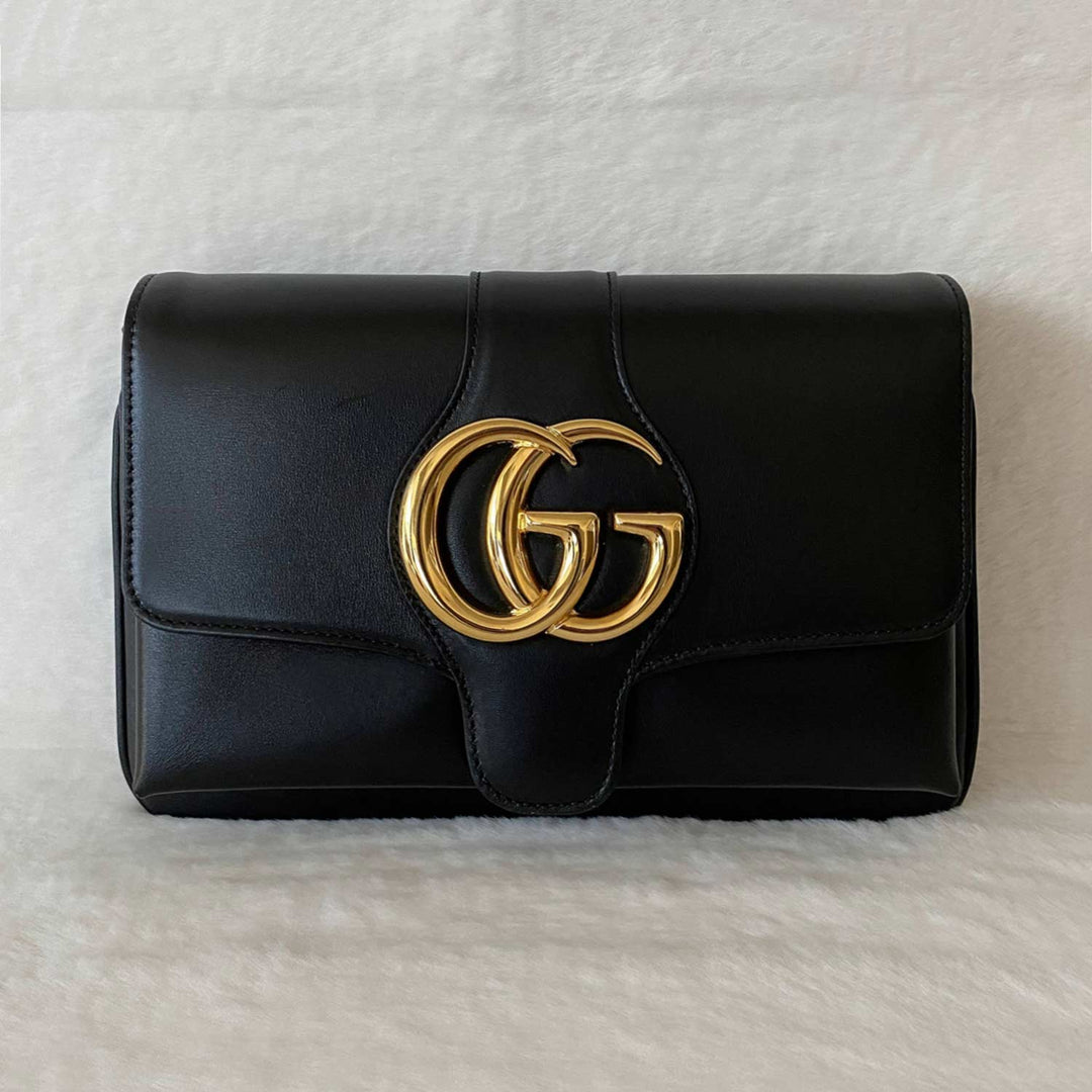 Gucci GG Marmont Leather Aril Shoulder Bag - revogue
