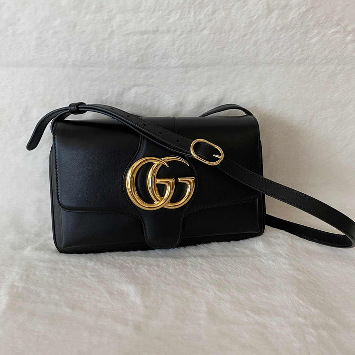Gucci GG Marmont Leather Aril Shoulder Bag - revogue