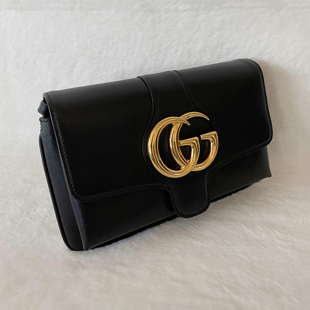 Gucci GG Marmont Leather Aril Shoulder Bag - revogue
