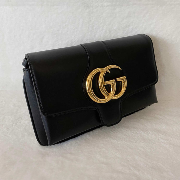 Gucci GG Marmont Leather Aril Shoulder Bag - revogue