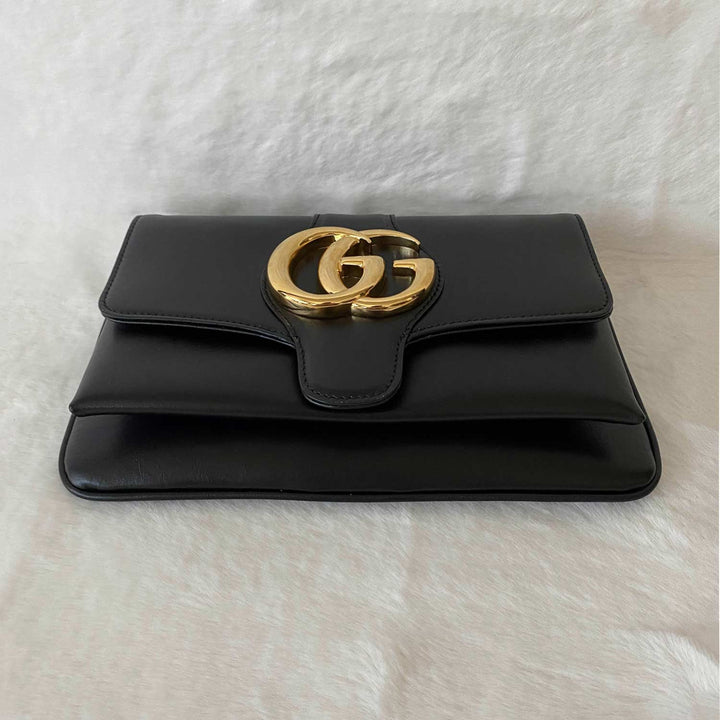 Gucci GG Marmont Leather Aril Shoulder Bag - revogue