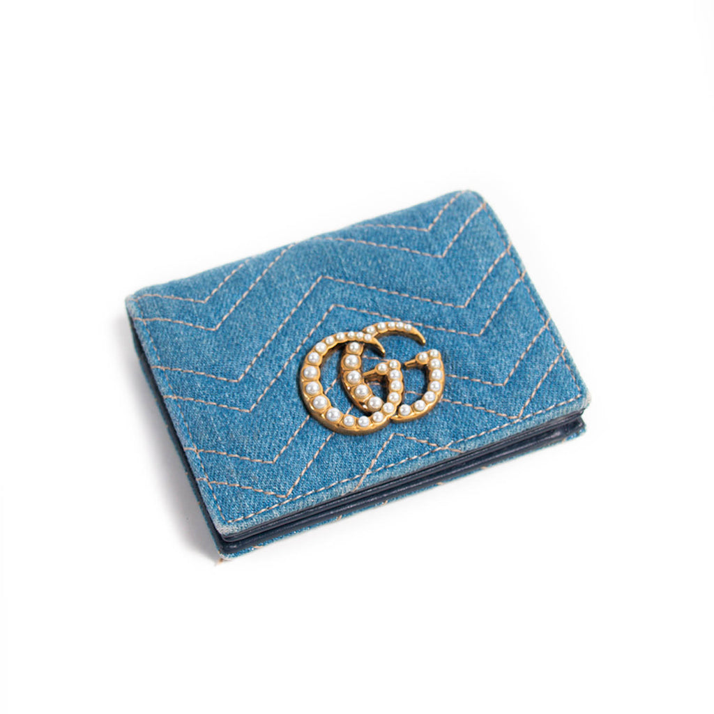 Gucci GG Marmont Denim Wallet Accessories Gucci - Shop authentic new pre-owned designer brands online at Re-Vogue