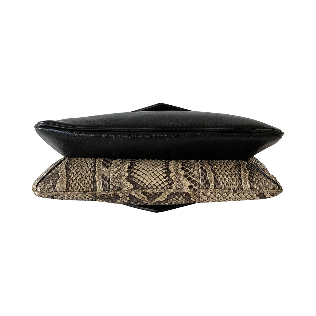 Gucci Thiara Python Double Envelope Shoulder Bag - revogue
