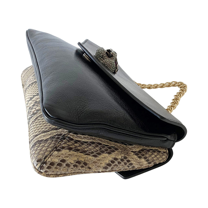 Gucci Thiara Python Double Envelope Shoulder Bag - revogue