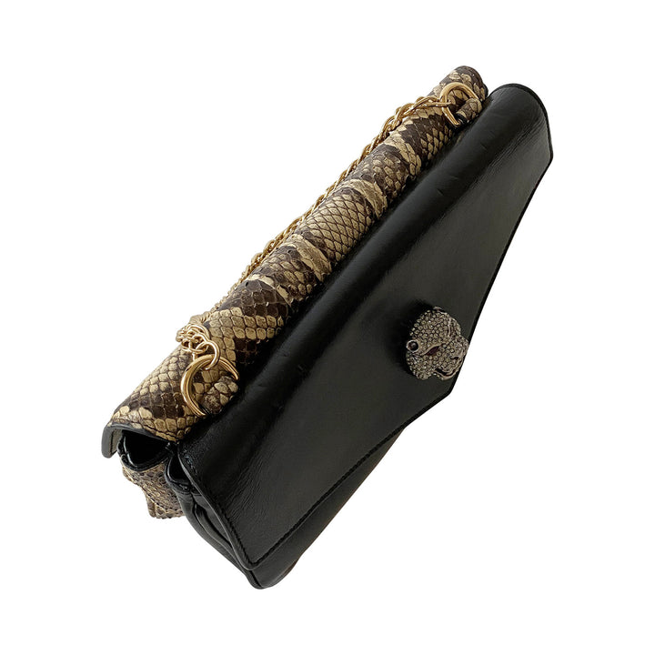 Gucci Thiara Python Double Envelope Shoulder Bag - revogue