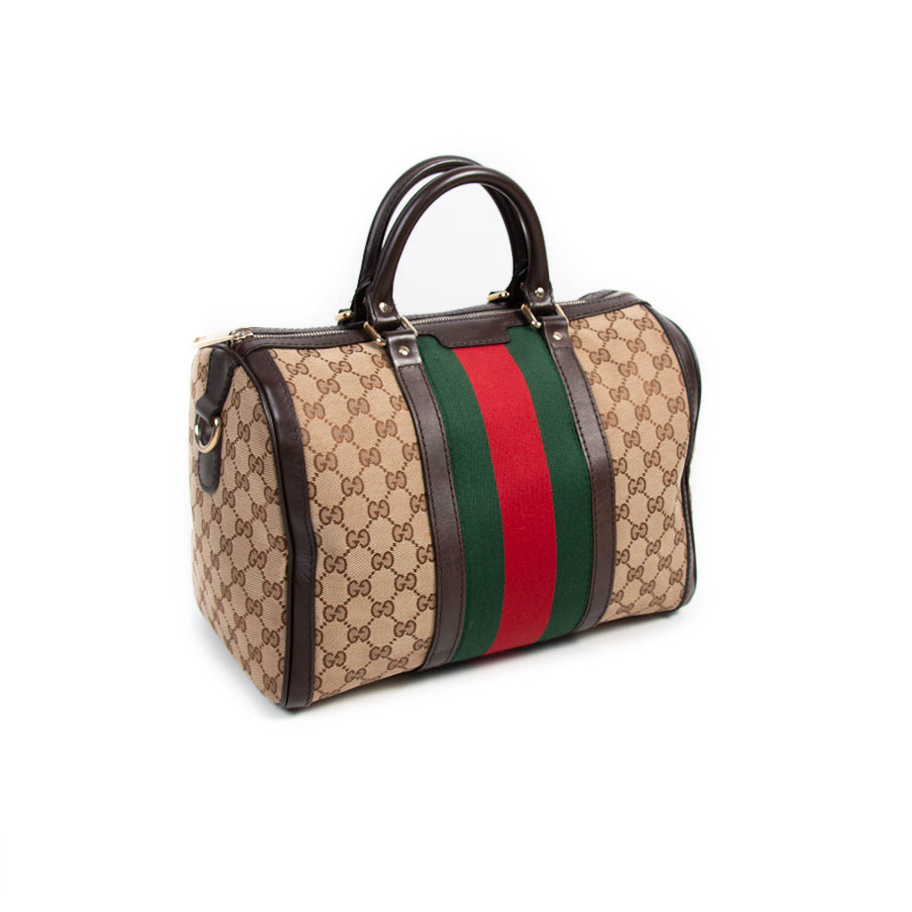 Gucci Vintage Web Boston Bag Bags Gucci - Shop authentic new pre-owned designer brands online at Re-Vogue