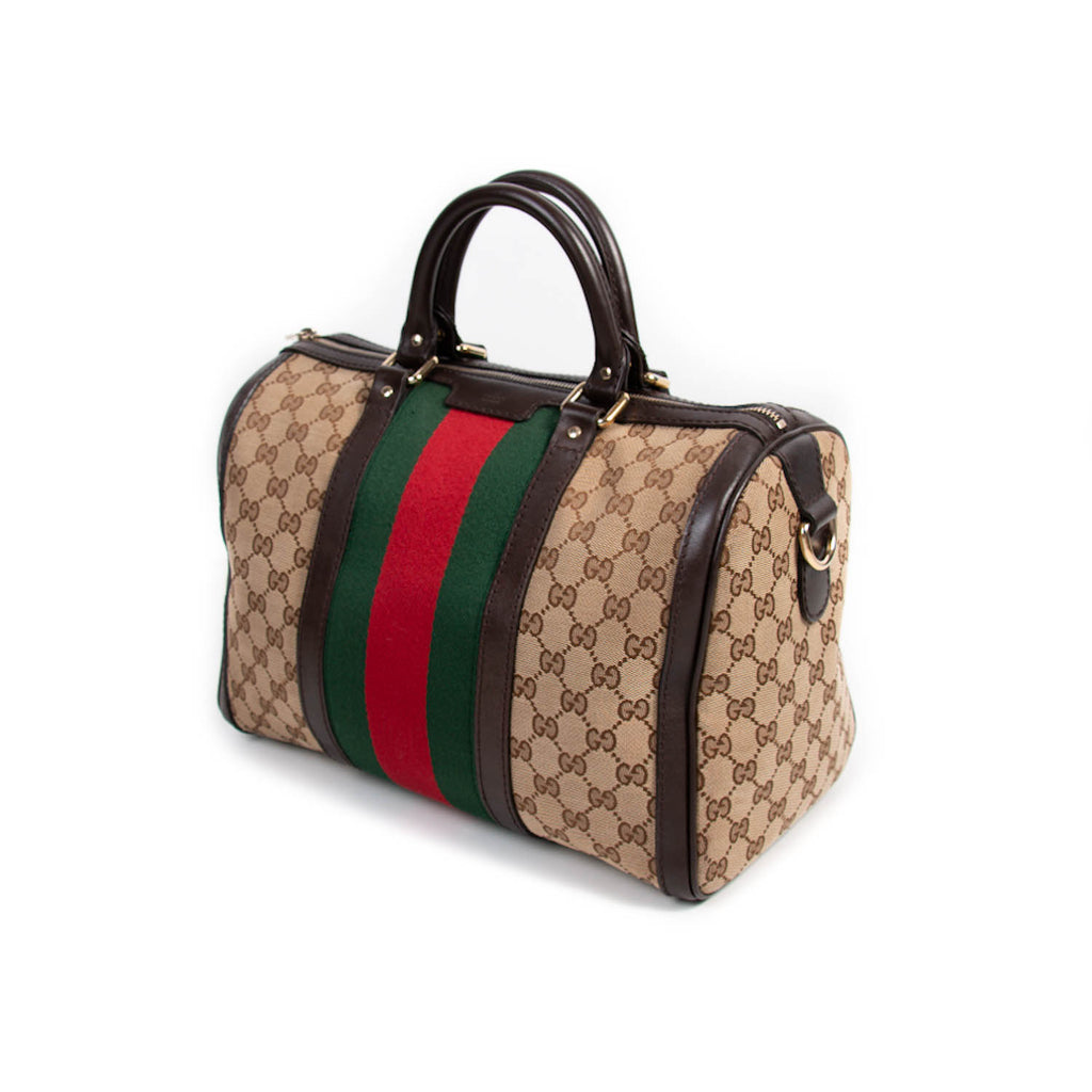 Gucci Vintage Web Boston Bag Bags Gucci - Shop authentic new pre-owned designer brands online at Re-Vogue