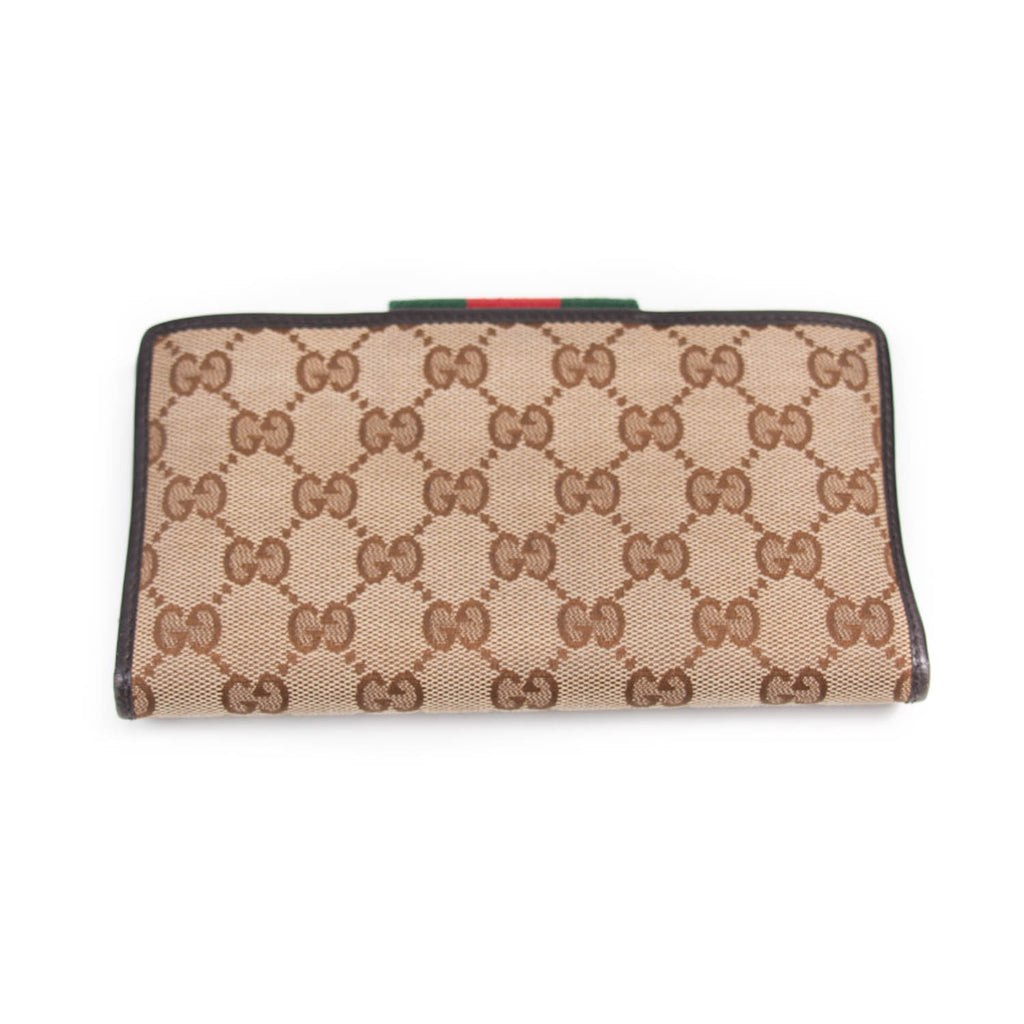 Gucci Web GG Continental Wallet Accessories Gucci - Shop authentic new pre-owned designer brands online at Re-Vogue