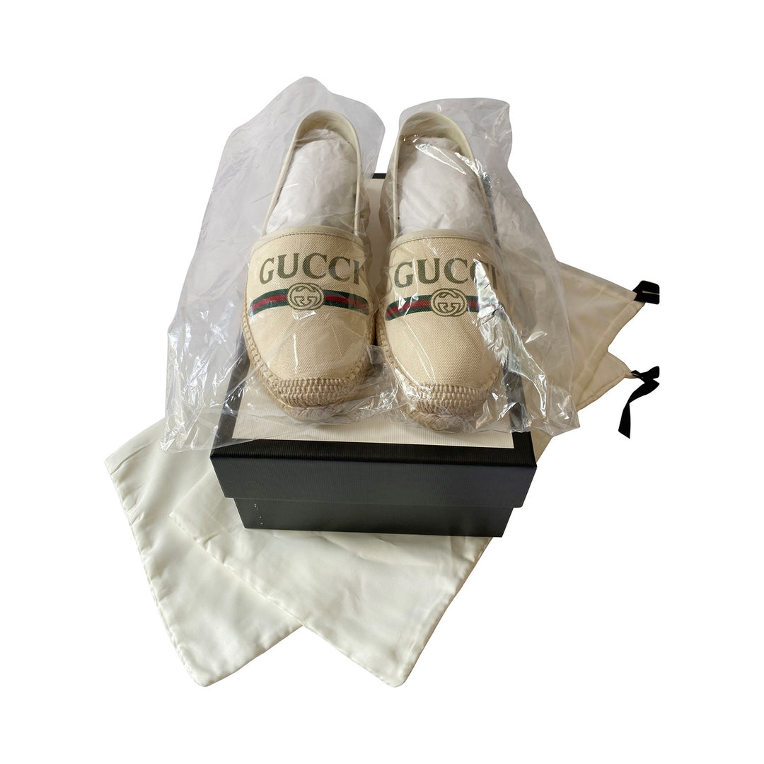 Gucci Web Graphic Print Espadrilles - revogue