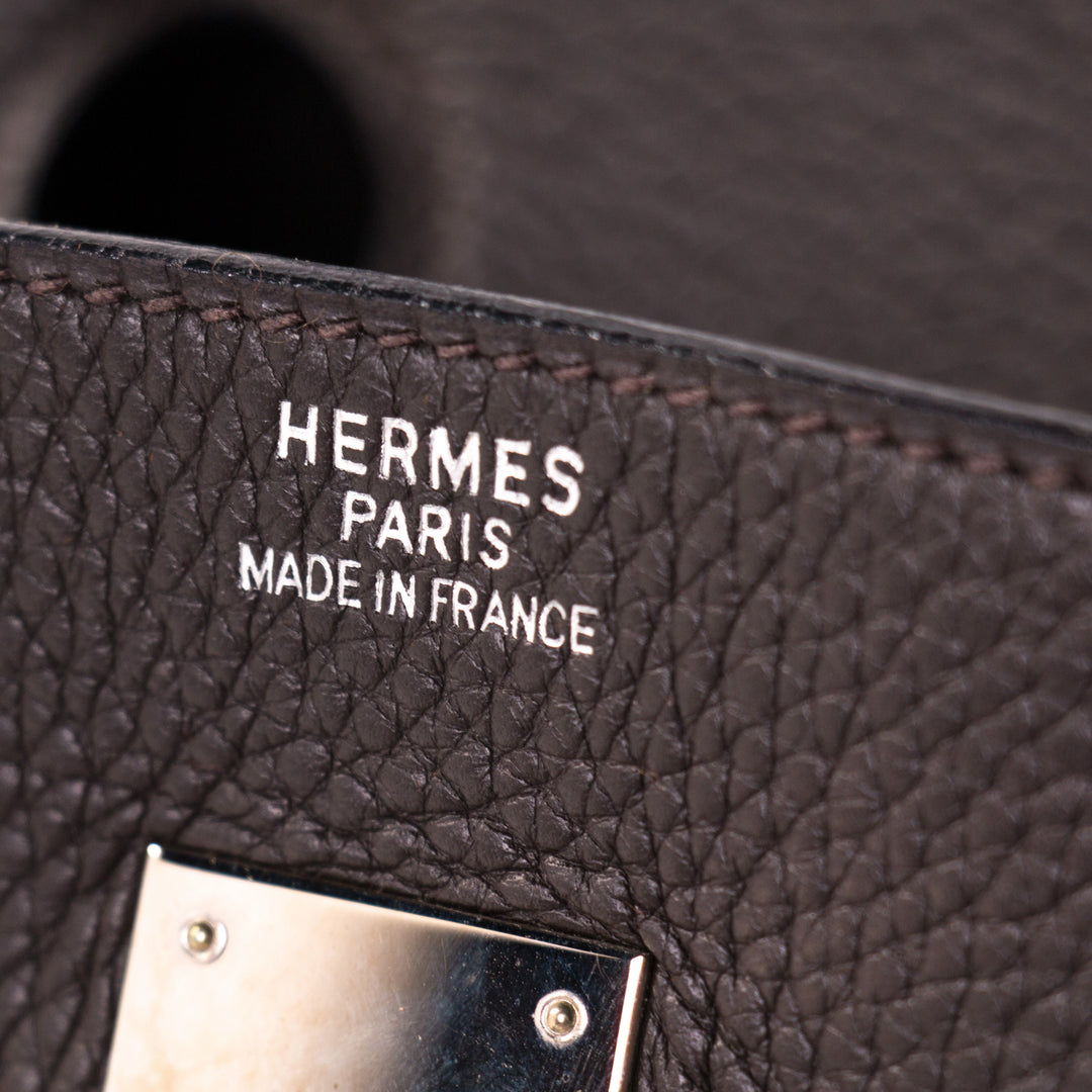 Hermès Birkin 35 Clemence Leather and Houndstooth Canvas Bags Hermès - Shop authentic new pre-owned designer brands online at Re-Vogue