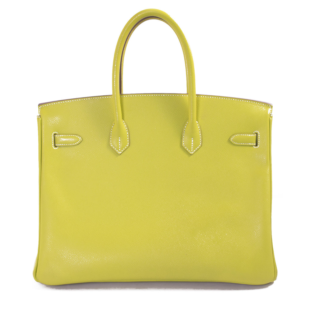 Hermès Candy Birkin 35 Epsom Lime Gris Perle Bags Hermès - Shop authentic new pre-owned designer brands online at Re-Vogue