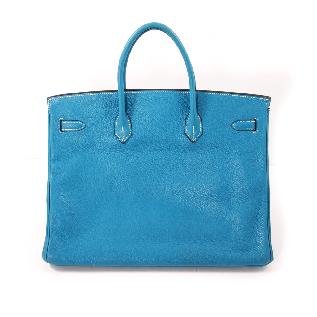 Hermès Birkin 40 Bleu Jean Clemence Bags Hermès - Shop authentic new pre-owned designer brands online at Re-Vogue