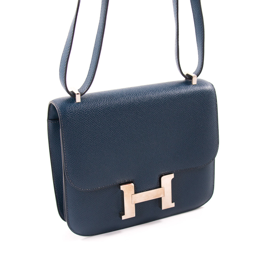 Hermès Mini Constance 18 Navy Blue Epsom Bags Hermès - Shop authentic new pre-owned designer brands online at Re-Vogue