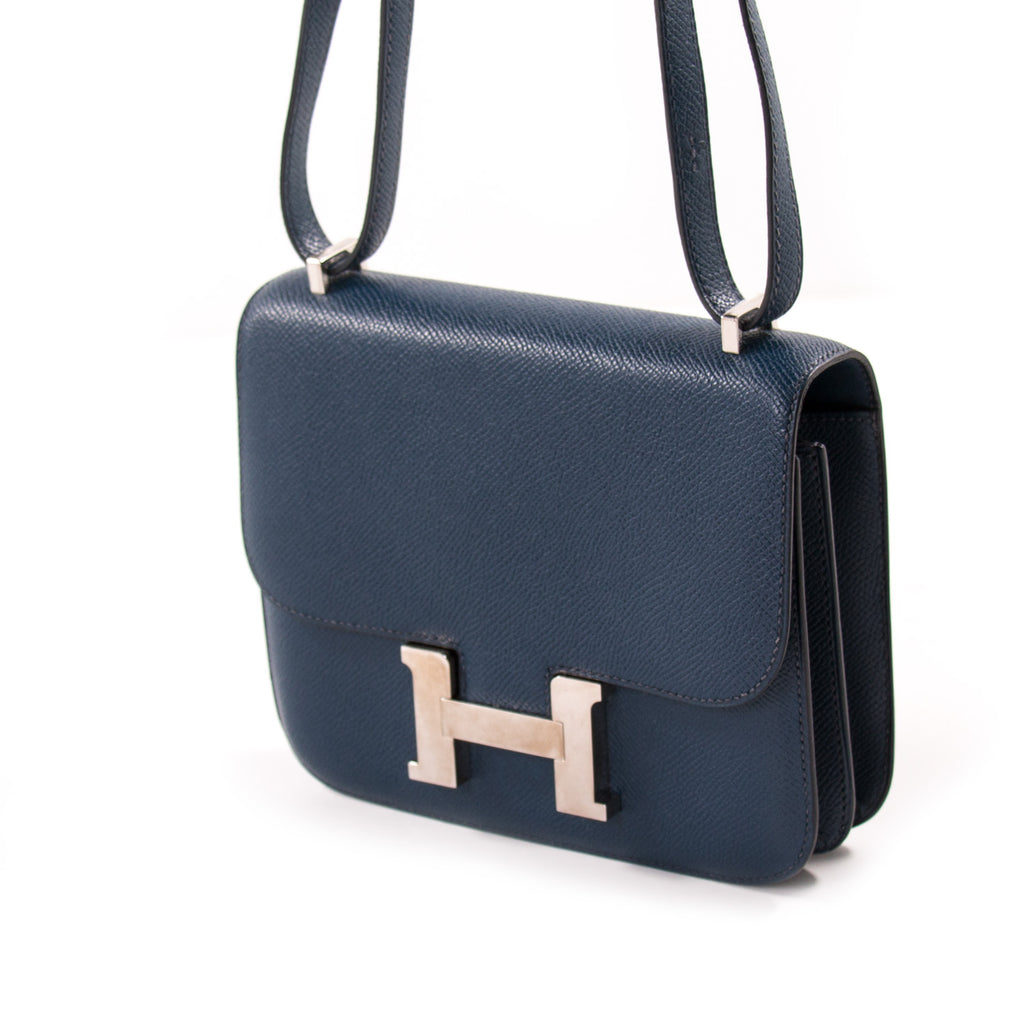 Hermès Mini Constance 18 Navy Blue Epsom Bags Hermès - Shop authentic new pre-owned designer brands online at Re-Vogue