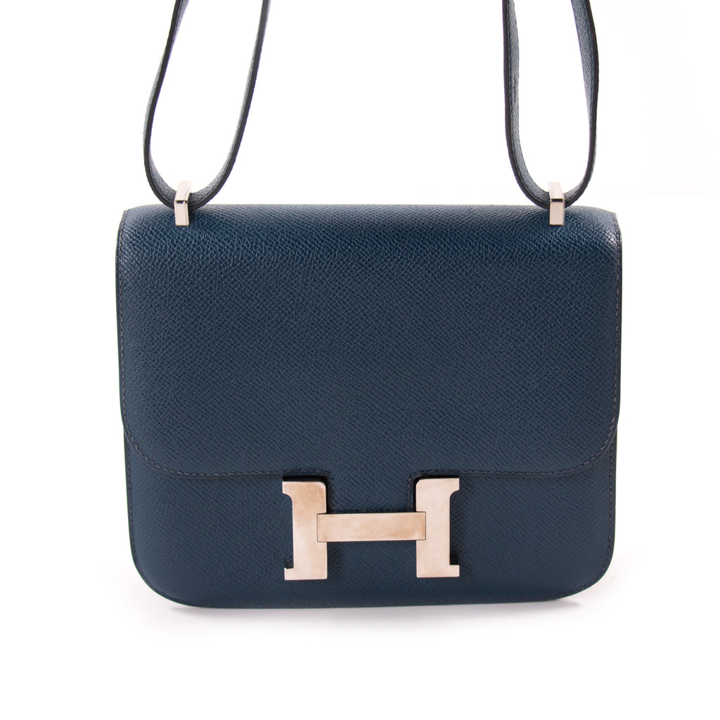 Hermès Mini Constance 18 Navy Blue Epsom Bags Hermès - Shop authentic new pre-owned designer brands online at Re-Vogue