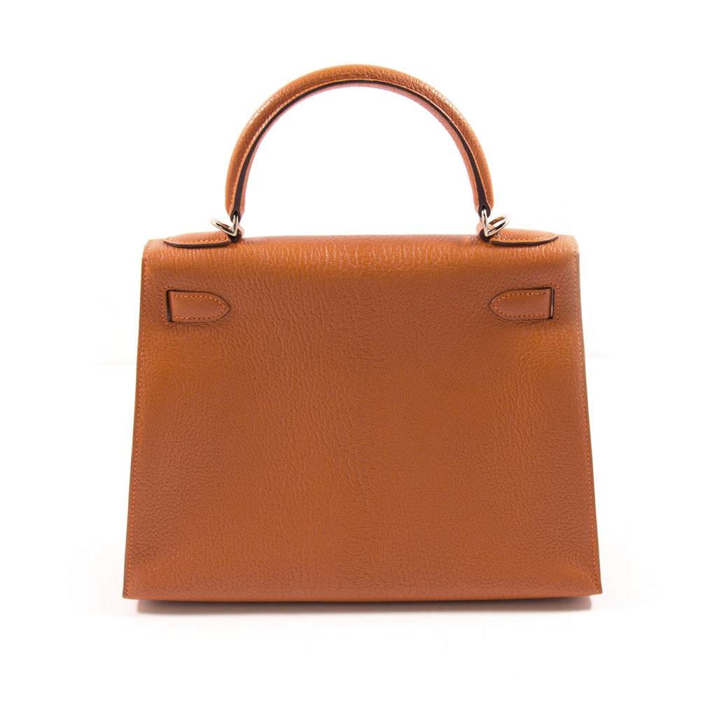 Hermès Kelly 28 Sellier Orange Chevre Mysore Bags Hermès - Shop authentic new pre-owned designer brands online at Re-Vogue