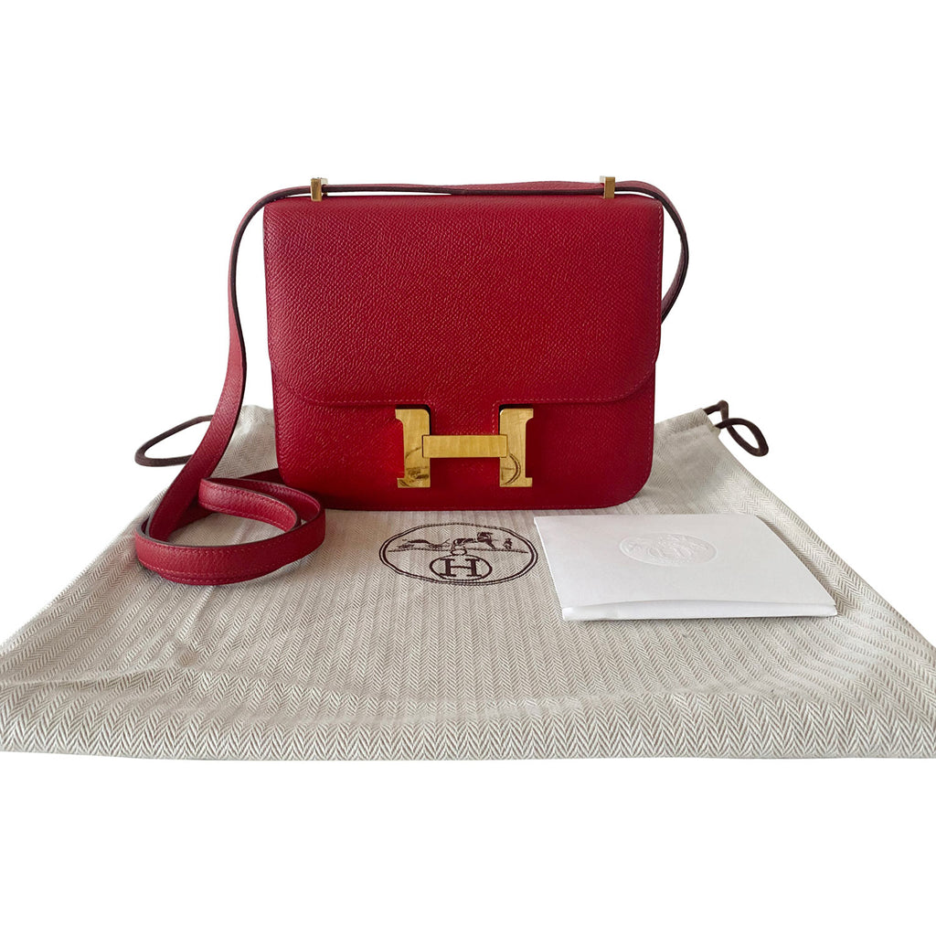 Hermès Mini Constance 18 Red Epsom