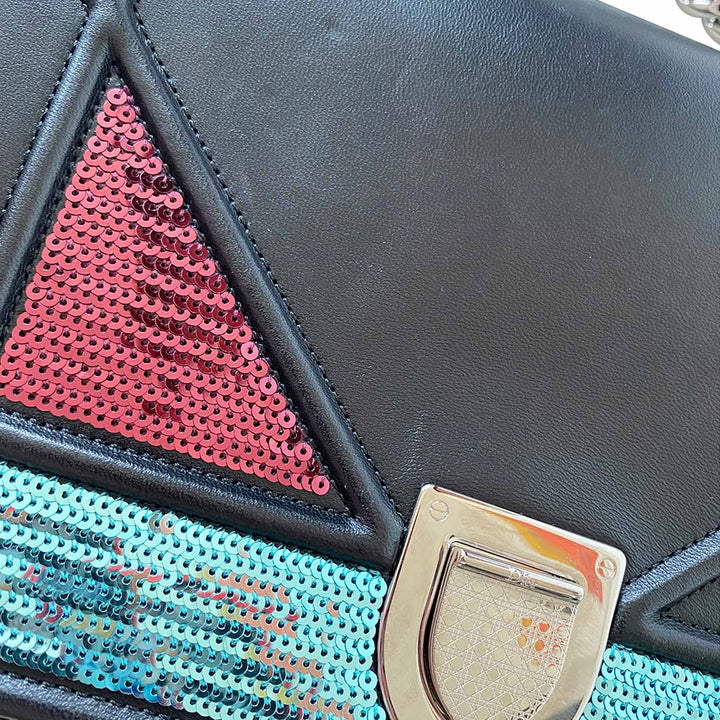 Christian Dior Sequin Diorama Medium Shoulder Bag - revogue