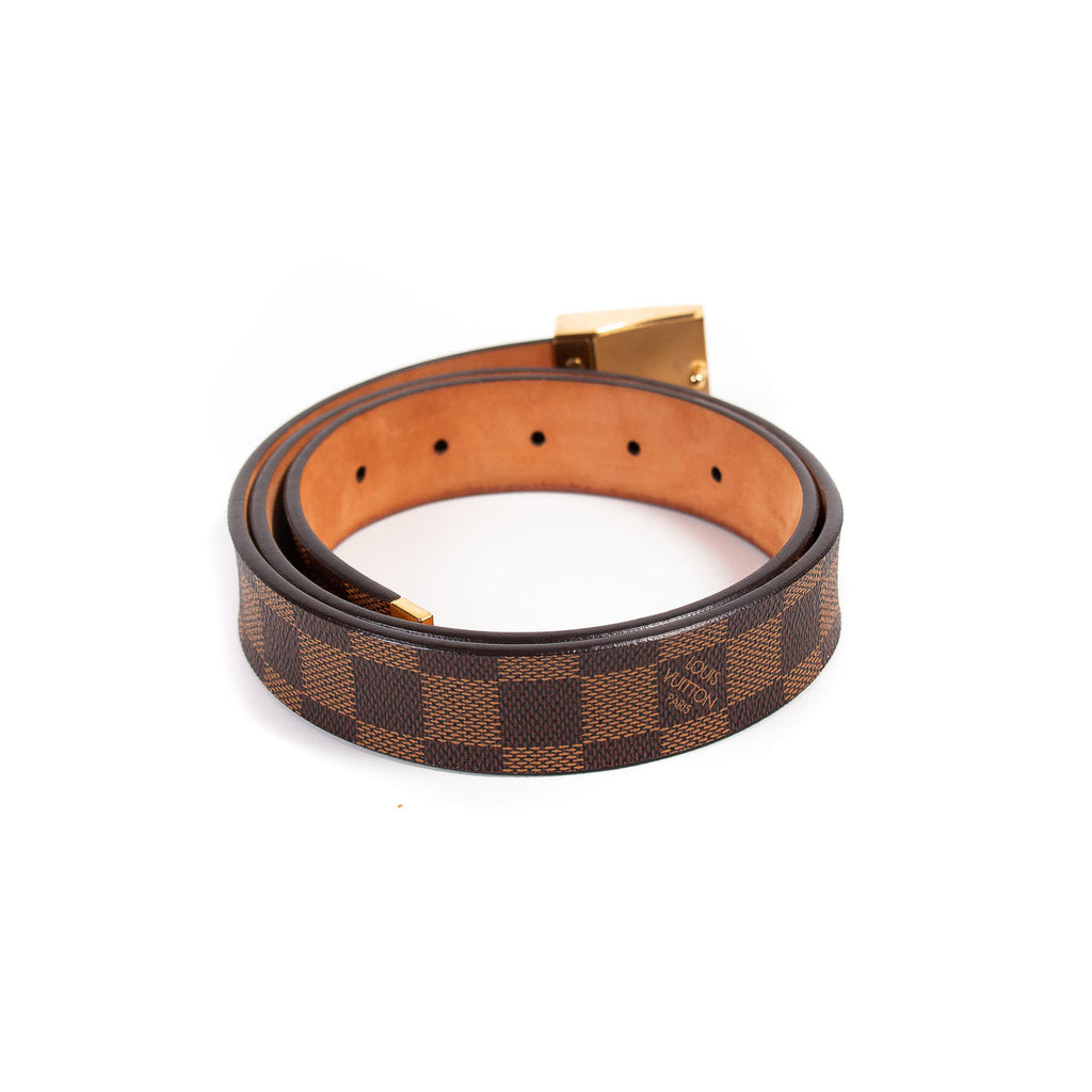 Louis Vuitton Damier Ebene Carre Ceinture Belt Accessories Louis Vuitton - Shop authentic new pre-owned designer brands online at Re-Vogue