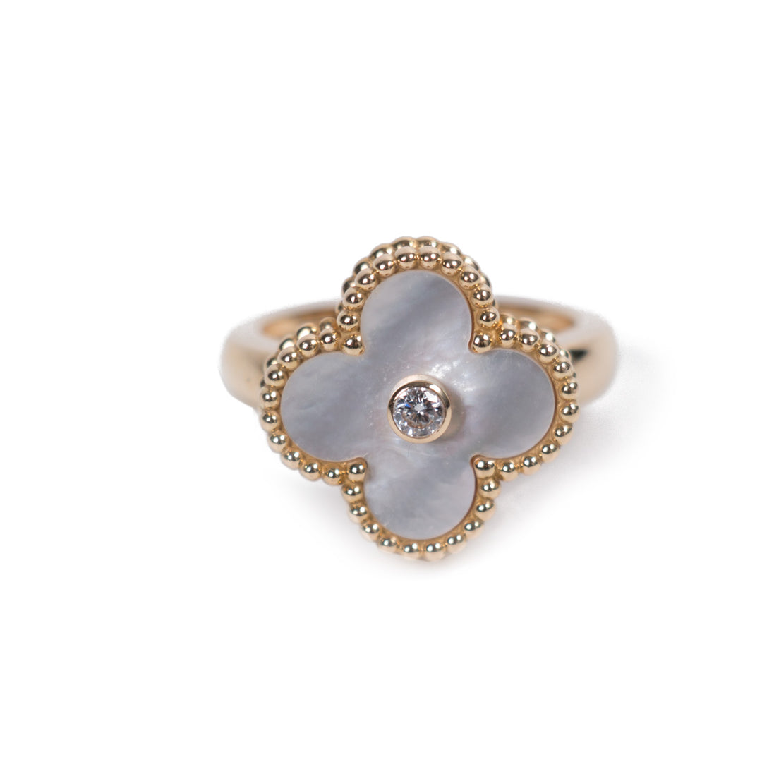 Van Cleef & Arpels Alhambra Diamond Ring Accessories Van Cleef & Arpels - Shop authentic new pre-owned designer brands online at Re-Vogue